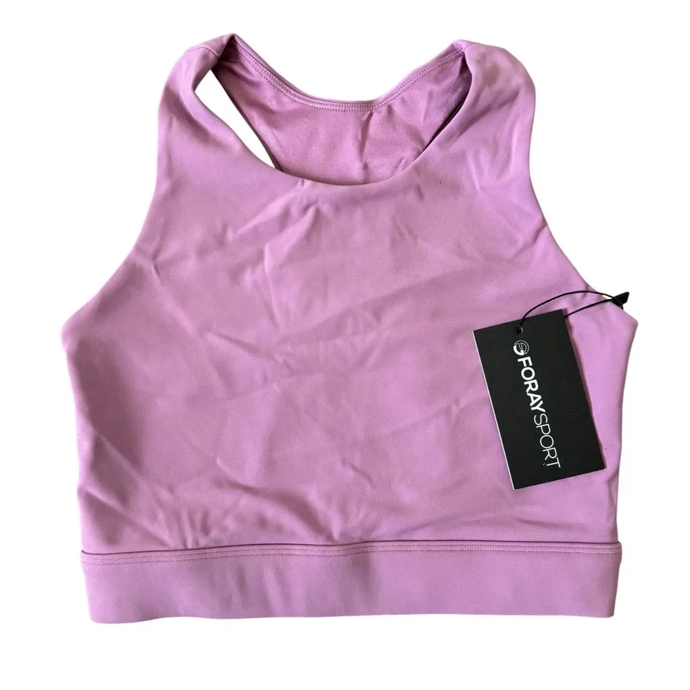Foray Golf Sport Longline Fashion Bra Size XS Pink Purple Orchid Mist Activewear